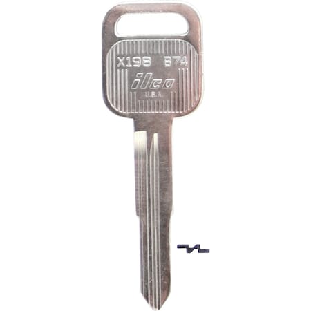 Ilco Honda Nickel Plated Automotive Key B74 / X198, 10PK IAF01256002