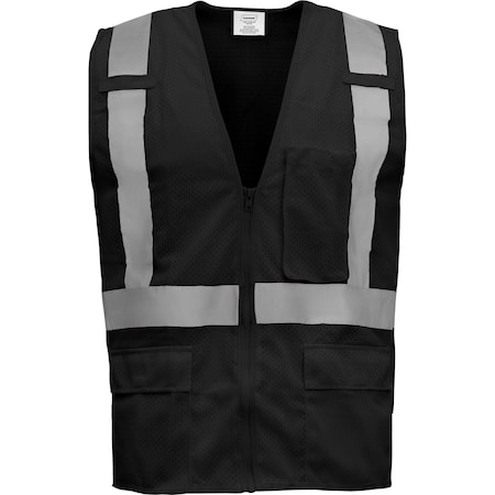 Ironwear Hi-Vis Safety Vest S , Zipper 5 Pockets 1284-BKZ-RD-SM