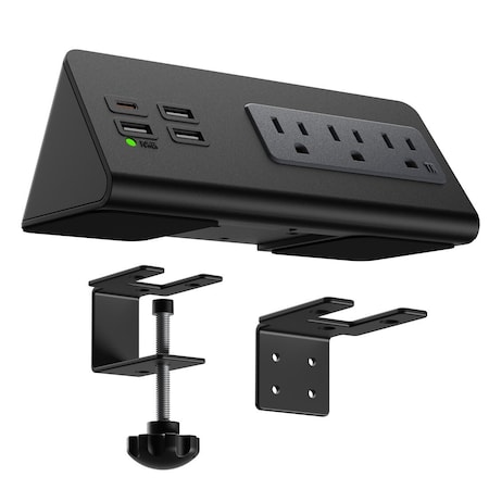 Kable Kontrol Power Strip, Rack Mounted, USB, 7 4.9 ft., Black KK-EC-BK-C