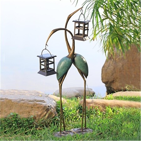 Brillantez Stylized Crane Pair LED Garden - 35.50 x 15.50 x 9.50 in. BR3206981