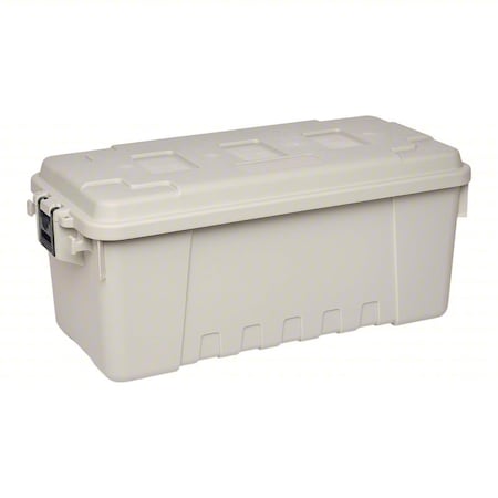 Plano Stackable Storage Trunk W/ Lid, 17 gal, 30 in L x 14-1/4 in W x 12-3/4 in H, Smoke, Plastic PLAT17SME