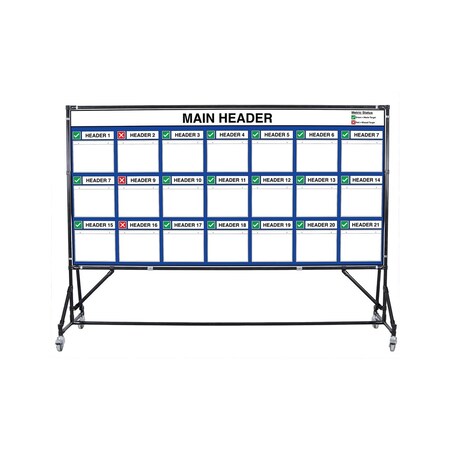 5S Supplies Lean Metric Board 92in x 46in ACRYLIC LMB-9246-ACRYLIC-STAND-STANDARD