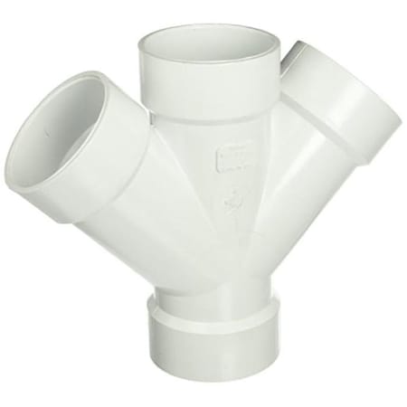 Charlotte Pipe And Foundry PVC 006111000HA 3 IN DOUBLE WYE PVC DWV PVC 00611 1000HA