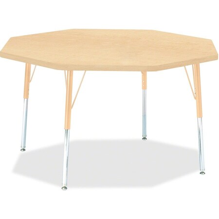 Jonti-Craft Berries Octagon Activity Table, 48 in. x 48 in., A-height, Maple/Maple/Camel 6428JCA251