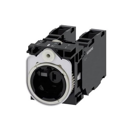 Siemens holder, 3-way, plastic, 1 NO+1 NC, 1 NO+1 NC, LED module, amber, 6-24 3SU1501-1AG00-1LA0