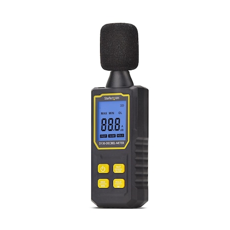 Startech.Com HANDHELD DIGITAL SOUND METER W/LARGE LCD, NOISE/DECIBEL READER FOR SERVER ROOM/O D130-DECIBEL-METER