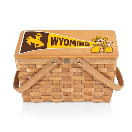 Picnic Time Family Of Brands NCAA Wyoming Cowboys Poppy Personal Picnic Basket 124-00-299-694-0