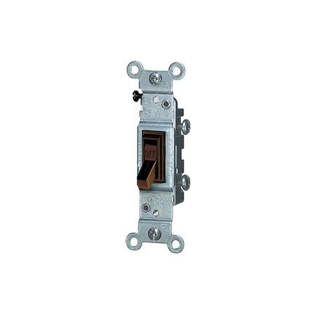 Leviton Toggle Switch, 15 Amp, 120 Volt, Brown 1451-2