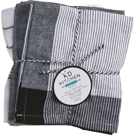 Kay Dee Designs Onyx Tea Towel, 3PK R7200