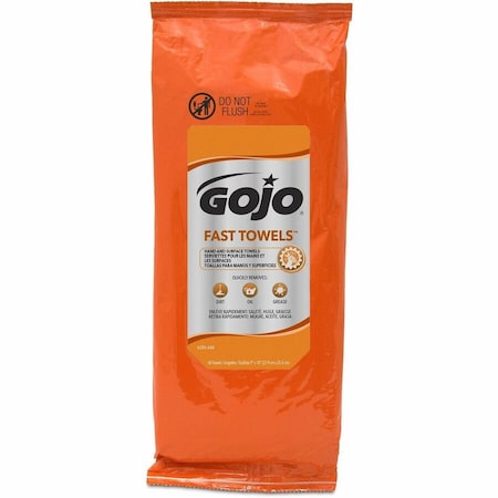 Gojo Wet Towels, Citrus, 10 in Length, 9 in Width, PK6 6285-06