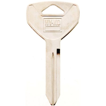 Hy-Ko Key Blank, Brass, Nickel, For: Chrysler Vehicle Locks 11010Y157