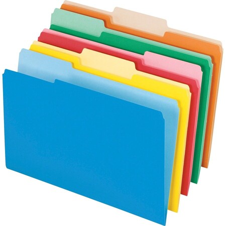 Tops Business Forms Pendaflex, INTERIOR FILE FOLDERS, 1/3-CUT TABS, LEGAL SIZE, ASSORTED, 100PK 435013ASST