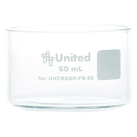 United Scientific Supplies Inc Crystallizing Dish, Colorless, 35 mm H, PK6 UNCRDSH-FB-60