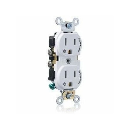 Leviton PlugsandRcptcls, 15A, 125VAC, Wht, Nylon, PK1 CR015-2PW