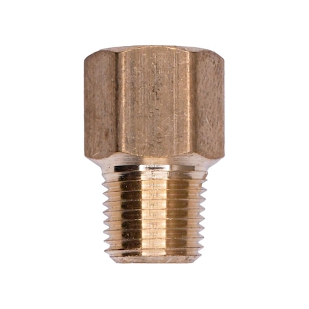 Auveco Brass Pipe Adapter 1/8in Female 1/8in Male, 5PK 325
