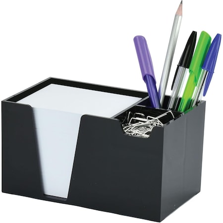 Acrimet Desktop Organizer Pencil, Pen, Paper, Clip, Caddy Holder (Plastic) (Paper Included) (Black Color) 954.4