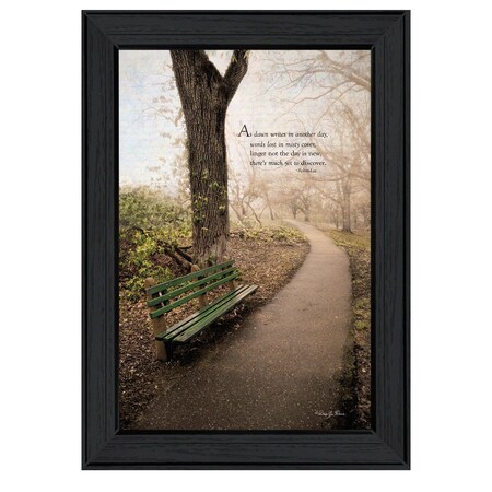 Homeroots Through the Mist Black Framed Print Wall Art 405555