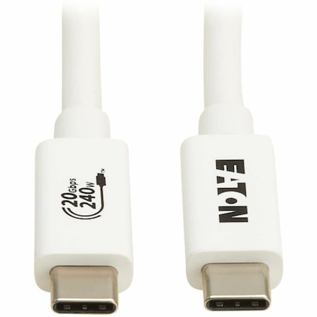 Eaton EATON Usb4 20gbps Cable (m/m), Usb-c, 4k 60 Hz, 240w Pd Charg U521-1P0M-WH20G