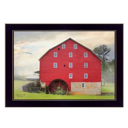Homeroots Willow Grove Mill 1 Black Framed Print Wall Art 415387