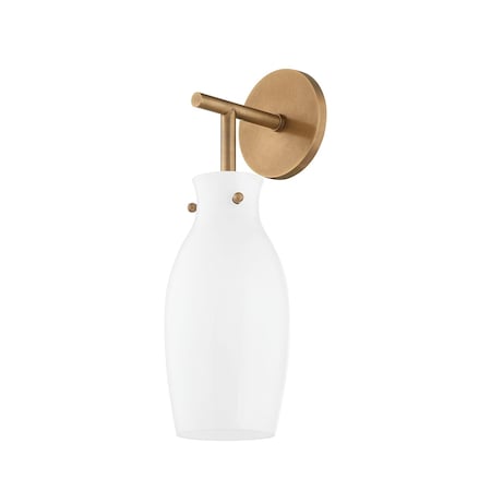 Troy Lighting Geyser 1 Light Wall Sconce 5 In. Patina Brass B1616-PBR