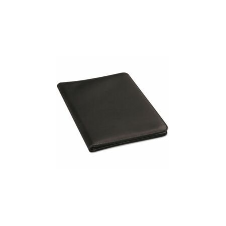 Universal Leather-Look Pad Folio, Black UNV32660