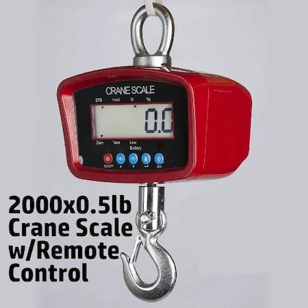 Prime Systems Prime Scale 2000x0.5lb Industrial Crane Scale with remote control PS-CR-M