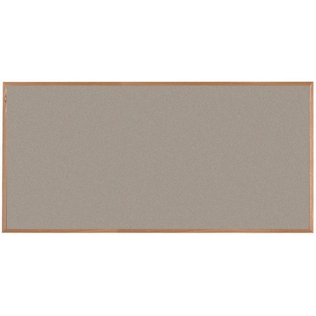 Aarco VIC Cork Bulletin Board w/ a Red Oak Frame w/ a Clear Lacquer Finish, Brown Rice 48''Hx96''W OW4896187