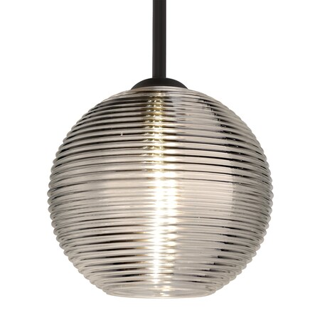 Besa Lighting Besa Kristall 8 Pendant, Smoke, Black Finish, 1x 60W MAX E26 Base 1TT-461602-BK