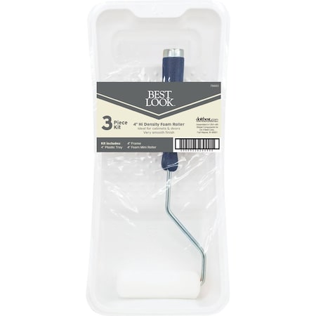 Best Look High Density White Foam Mini Roller Tray Set DIB MS 200 0400