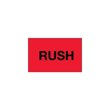Bubblefast 3 x 5'' - ''Rush'' Fluorescent Red Labels BFDL1368