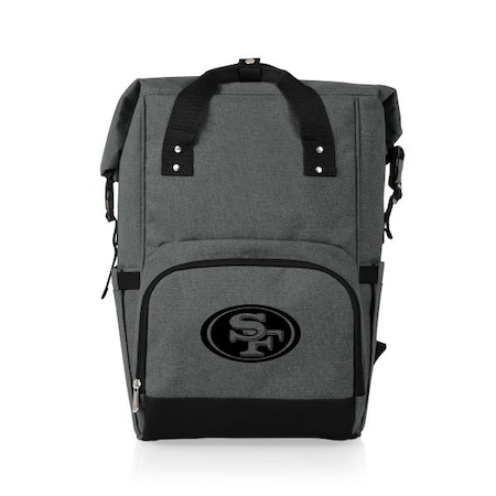 Picnic Time Family Of Brands NFL San Francisco 49ers - On The Go Roll-Top Backpack Cooler 616-00-105-274-2