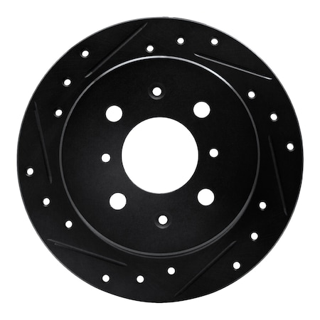 Dynamic Friction Co DFC Brake Rotor - Drilled and Slotted - Black 633-59014L