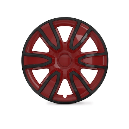 Altertrim 15 in Univ Hubcaps for steel whls, Snap-On, ((Blk & Red Lacq), 4PK CHB-5087-BRB-15