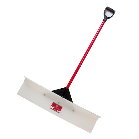 Bully Tools 36in Ultra Snow Pusher HMWHC with Fiberglass D-Grip Handle 50536