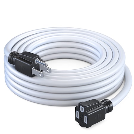 Maximm 20ft 16AWG Indoor Extension Cord w/ White Indicators, Black OBK-IWH-04K-05H-20WH