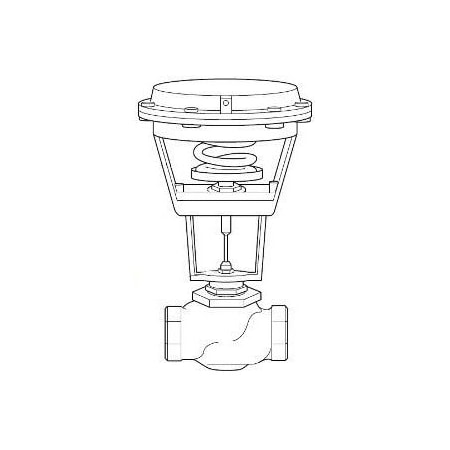 Schneider Electric VB: 1-1/2 in. 2W. Globe. STR. NPT. UO. BR. 28 cv. 170 PSI. Act (MK-6601): Pneu. 2Pos/Prop. 3-8 PSIG VK4-7213-611-4-10