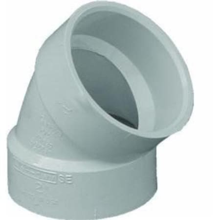 Charlotte Pipe And Foundry PVC 003211400HA 4 IN 45 DEG PVC DWV ELBOW PVC 00321 1400HA