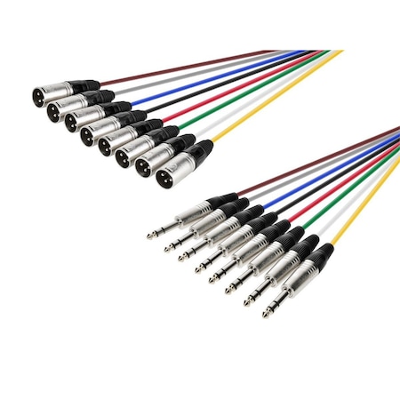 Monoprice Trs Toxlr M/M Snake Cable 3 M, 8 Chan 601297