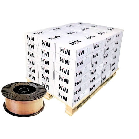 Hyw Products ER70S-6 Mild Steel Mig .035in Welding Wire 33-Pound Roll, 72 Spools on a Pallet 16035033-72