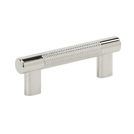 Amerock Bronx 3 in & 3-3/4 in 76mm & 96 mm Center-to-Center Polished Nickel Cabinet Pull BP36557PN