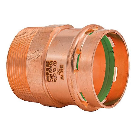 Quickfitting Surepress Strt, Copper, Press-fit 2 in, MNPT 2 in SPWM66R