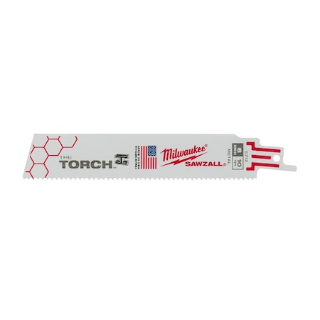 Milwaukee Tool 6" 10 TPI The Torch SAWZALL Blades (5 Pk) 48-00-5712