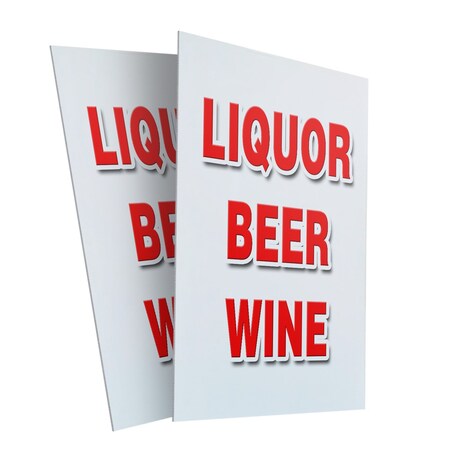 Signmission Liquor Beer Wine, Plastic Signs Only 24 Inch x 36 Inch, Corrugated Plastic, 2PK CSB-2436-2PACK-Liquor Beer Wine