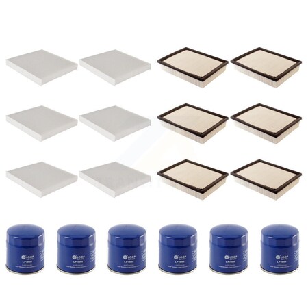 Pur 6X Air + 6X Cabin + 6X Engine Oil Filter 18 Total Kit For Chevrolet ...