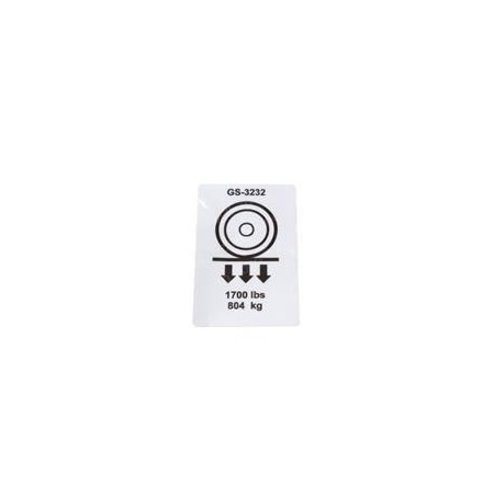 Genie REPLACEMENT DECAL, WHEEL LOAD GS-3232 114362GT
