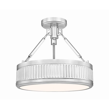 Z-Lite Quinn Satin Nickel 1 Light Semi Flush Mount 3046SF15-SN-LED