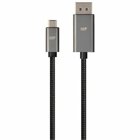 Monoprice Bidirectional USB Type-C to DisplayPort Cable - 4K at 60Hz_ Black_ 6ft 39240