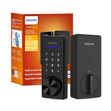 Philips Wi-Fi Smart Deadbolt Door Lock with Multiple Access Methods DDLOM1040X-15HW-MB