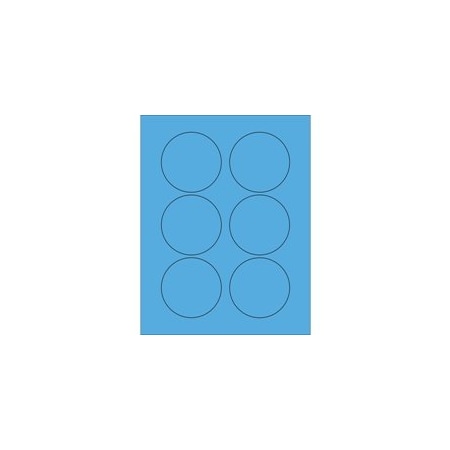 Bubblefast 3'' Fluorescent Green Circle Laser Labels-6 Labels per Sheet BFLL195BB