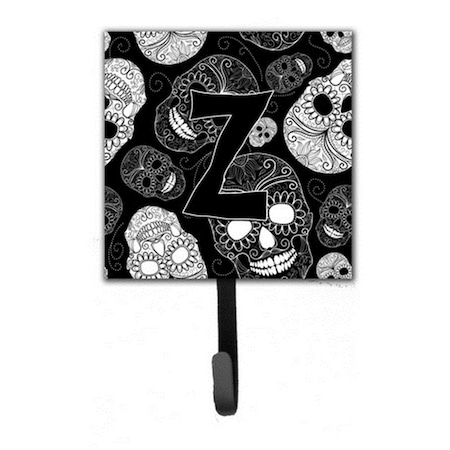 Carolines Treasures Letter Z Day Of The Dead Skulls Black Leash and Key Holder CJ2008-ZSH4